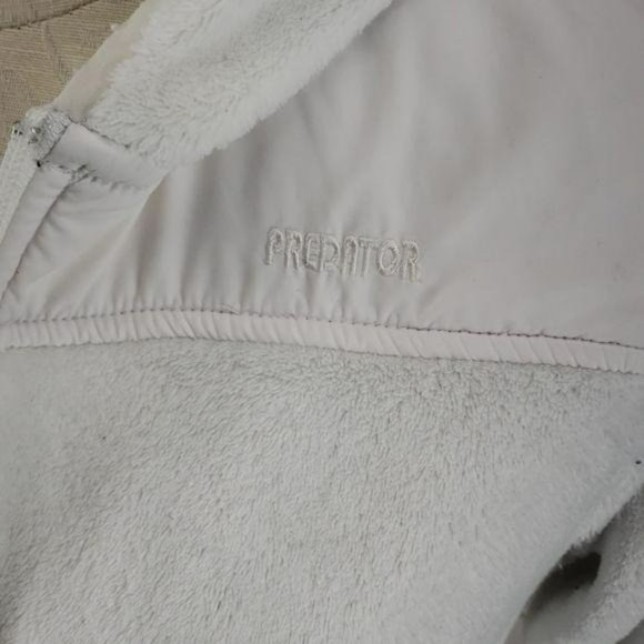 Predator White fuzzy Polyester Hooded small Jacket - Picture 6 of 8
